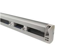 time4blinds - Carril para Persiana de Lamas - Juego Completo con Carros para Lamas y Mecanismo de Control con Cadena - Desplazamiento Fluido de Las Lamas - Compacto y Moderno - Plateado, 1900 mm