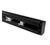 time4blinds - Carril para Persiana de Lamas - Juego Completo con Carros para Lamas y Mecanismo de Control con Cadena - Desplazamiento Fluido de Las Lamas - Compacto y Moderno - Negro, 900 mm