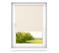 time4blinds - Estor Opaco sin Taladros - Estor Opaco para Ventana - 3 Métodos de Fijación, Revestimiento Térmico Plateado - Crudo, 1100x1900mm, Tracción a la Derecha