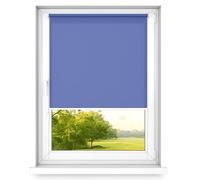 time4blinds Mini Estor Enrollable Basic - Estor Enrollable - No Invasivo - Estor Enrollable de Ventana Interior Sin Taladrar - 500x1400mm Azul Real Operado en el Lado Derecho