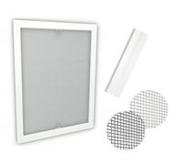 time4blinds Mosquitera de Fibra de Vidrio con Perfil de Aluminio, Mosquitera de Malla para Ventanas, mosquitera acortable Individualmente - 120x150cm - Marco Blanco