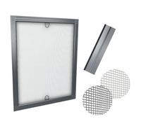 time4blinds Mosquitera de Fibra de Vidrio con Perfil de Aluminio, Mosquitera de Malla para Ventanas, mosquitera acortable Individualmente - 120x150cm - Marco Antracita