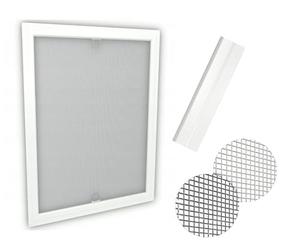 time4blinds Mosquitera de Fibra de Vidrio con Perfil de Aluminio, Mosquitera de Malla para Ventanas, mosquitera acortable Individualmente - 110x150cm - Marco Blanco