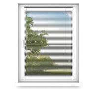 time4blinds - Persianas Interiores sin Taladrar - Persianas de Aluminio para Ventanas - Salón, Dormitorio, Cocina, Despacho - con Guía de Cordón - Negro Brillante, Derecha, 800x1600