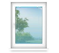 time4blinds - Persianas Interiores sin Taladrar - Persianas de Aluminio para Ventanas - Salón, Dormitorio, Cocina, Despacho - con Guía de Cordón - Azul Celeste, Derecha, 800 x 1300