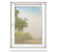 time4blinds - Persianas Interiores sin Taladrar - Persianas de Aluminio para Ventanas - Salón, Dormitorio, Cocina, Despacho - con Guía de Cordón - Arena Marrón, Derecha, 1400 x 700