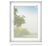 time4blinds - Persianas Interiores sin Taladrar - Persianas de Aluminio para Ventanas - Salón, Dormitorio, Cocina, Despacho - con Guía de Cordón - Brillo Plateado, Izquierda, 2000 x 1900