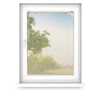 time4blinds - Persianas Interiores sin Taladrar - Persianas de Aluminio para Ventanas - Salón, Dormitorio, Cocina, Despacho - con Guía de Cordón - Brillo Dorado, Izquierda, 1400 x 1100
