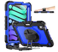 Timecity Funda para iPad mini 7 (A17 Pro) 2024/Mini 6 2021 de 8.3 pulgadas, funda de protección contra caídas de cuerpo completo con protector de pantalla, soporte para lápices y correa de mano