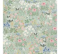 Timeet 44x1000cm Autoadhesiva Pintura Mural Blumen Blätter Gris Grüne Pintura Mural Con Flores Vintage Lámina Adhesiva Para Muebles Autoadhesiva Vinyl Wasserdichte Klebetapete Für
