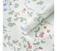 Timeet 44x300cm Autoadhesiva Pintura Mural Blätter Blumen Beige Vintage Lámina Adhesiva Para Muebles Autoadhesiva Klebetapete Vinyl Wasserdichte Lámina Adhesiva Für Schlafzimmer Wohnzimmer