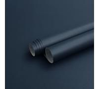 Timeet Lámina adhesiva para muebles, color azul mate, 40 x 300 cm, papel pintado autoadhesivo, película adhesiva azul negro, adhesivo para muebles, adhesivo impermeable para muebles, película de