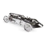 TimeForMachine - Juego de Rompecabezas mecánico 3D, Metal, Modelo de Coche de Carreras de Bala Plateado Vintage