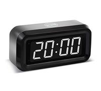 Timegyro Reloj de Alarma Digital, Funciona Solo con Pilas, 3 Niveles de Brillo Ajustable, LED Grande de 1.2 Pulgadas Junto a Relojes para Dormitorio, Sala de Estar o Viajes