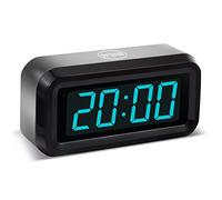 Timegyro Reloj de Alarma Digital, Funciona Solo con Pilas, 3 Niveles de Brillo Ajustable, LED Grande de 1.2 Pulgadas Junto a Relojes para Dormitorio, Sala de Estar o Viajes