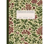Timeless elegance aesthetic Composition Notebook | Classic College-Ruled Notebook: Intricate Floral Pattern | 110 Pages | 7.5" x 9.25" | Perfect for Students, Writers, and Dreamers