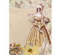 Timeless Elegance Women: Composition Notebook Old Antique Looking Cover, Vintage Illustrations, 120 Pages, Blank Journal, Cream Paper: A ... for Housewife's Inspiration and Creativity