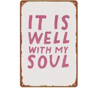 Timeless Inner Peace Message Rustic Home Decor Tin 12x8 Inch