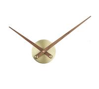 Timelike - Reloj de pared 3D con forma de aguja, para reloj de pared de construcción, decoración y mecanismo de reloj de cuarzo (dorado + madera, 10 cm)