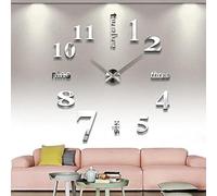 Timelike - Reloj de pared 3D grande y moderno de 1 m, sin marco, para hacerlo tú mismo, para salas de estar, dormitorios