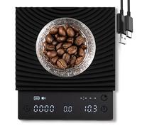 TIMEMORE Black Mirror Basic 3 Báscula de Café para Pour-Over y Espresso, Temporizador, Alta precisión 0,1g hasta 2kg, 3 Modos, Flujo de extracción y Proporción café/agua, Batería 1600mAh, USB-C, Negro