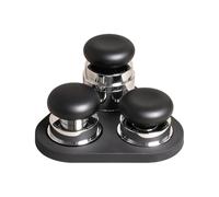 TIMEMORE Juego de tampadora Espresso de 58,4 mm con herramienta WDT, prensa autonivelante y distribuidor de gravedad para la preparación profesional de café - Acabado metálico