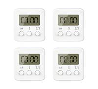 Timer Digital, 4 Piece Mini Stopwatch with Loud Alarm, Countdown Countup To 99.59 & Lcd