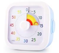 Timer Temporizador Visual, GeeRic Temporizador de Cuenta Regresiva de 60 Minutos Herramienta de Herramienta de Gestión de Tiempo Silencioso para Niños y Adultos(Azul)