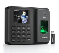 TimeRalo Control Horario Empleados, Maquina Fichar Empleados Español, Máquina de Fichaje Autónoma con Huella Dactilar y PIN, sin WiFi, sin Software y sin Cuotas Mensuales
