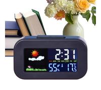 Timers for Classroom - ABS 9 x 5 x 3 cm Multifunctional Electronic Clock | Smart Weather Digital Alarm, Color Screen, Backlight, Bedside, Dorm, Kids Room, Travel, Home Office | Birthday Gift Night Day