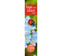 times&more Tage voller Glück Langplaner 2027: Streifenkalender vertikal mit Fotos, die glücklich machen. Platz für Notizen. Wandkalender mit Monatskalendarium im Format 11 x 49 cm