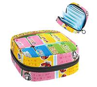 Times Multiplication Tables - Bolsa de almacenamiento portátil para servilletas sanitarias, Varios colores, 4.7x6.6x6.6 in/12x17x17 cm