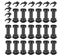 TIMESETL 20 Piezas pie de Mueble pie de zócalo pie Ajustable 100-125 mm zócalo de Ajuste de Altura de plástico Pies de Mueble Ajustables con Clips de fijación de zócalo