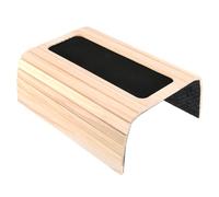 TIMESETL Bandeja Flexible para Reposabrazos de Sofá 34,5 x 43,5 CM, Mesa Antideslizante de Madera para Bebidas, Aperitivos, Control Remoto