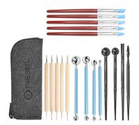 TIMESETL Herramientas Arcilla Polimerica 19Pzs Herramientas de Modelado de Arcilla Cerámica Herramientas para Tallado de Relieve Escultura Set Moldear Arcilla Polimerica Herramientas Porcelana Fria