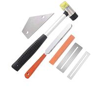 TIMESETL juego de 6 herramientas de luthier para guitarra, incluye lima, martillo de goma de doble cabezal para bajo, alambre de hule, balancín de trastes de acero inoxidable, 2 protectores de diapasón y molienda