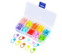 TIMESETL Marcador de Punto de Ganchillo 120Pzs Marcador de Ganchillo Entrelazado Marcadores de Punto Plástico Marcadores de Punto Multicolores Anillos de Tejer Marcadores de Punto Coloridos