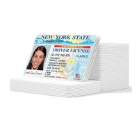 Timeskey CR80 PVC Card - Tarjetas de PVC para Identificación (760 Micrones), Color Blanco (Pack de 50)