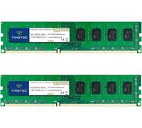 Timetec 16GB Kit(2x8GB) DDR3 1600 MHz (DDR3-1600) PC3-12800 (PC3-12800U) no ECC sin búfer 1.5 V CL11 2Rx8 Dual Rank 240 Pines UDIMM computadora de Escritorio RAM (SDRAM) módulo