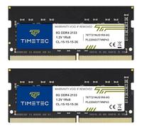 Timetec 16GB Kit(2x8GB) DDR4 2133 MHz (PC4-2133P) PC4-17000 SODIMM - Sin ECC, sin búfer, 260 Pines, 1,2V CL15, Memoria RAM para portátiles, miniordenadores y Ordenadores Todo en uno.