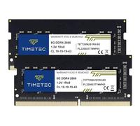 Timetec 16GB Kit(2x8GB) DDR4 2666 MHz (PC4-2666V) PC4-21300 SODIMM - Sin ECC, sin búfer, 260 Pines, 1,2V CL19, Memoria para portátiles, notebooks, Mini PC y Ordenadores Todo en uno.