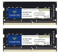 Timetec 16GB Kit (2x8GB) DDR4 3200MHz (DDR4-3200) PC4-25600 No ECC Sin búfer 1.2V CL22 1Rx8 Single Rank 260 Pin SODIMM forAMD and Intel Gaming Laptop Notebook PC Computer Memory RAM Module Upgrade