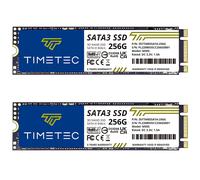Timetec 256 GB x 2 (paquete de 2) SSD 3D NAND TLC SATA III 6 Gb/s M.2 2280 NGFF 128 TBW Velocidad de lectura Hasta 550 MB/s Cach SLC Mejora del