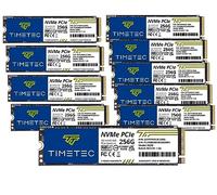 Timetec 256 GBx10 SSD NVMe PCIe Gen3x4 8 GB/s M.2 2280 3D NAND TLC 150 TBW Velocidad de Lectura/Escritura de caché SLC de Alto Rendimiento hasta 2.100/1.600 MB/s Unidad Interna de Estado sólido