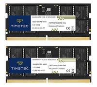 Timetec 32GB Kit(2x16GB) DDR5 4800MHz PC5-38400 sin búfer sin ECC 1.1V CL40 1Rx8 Rango único Módulo de Memoria RAM SODIMM