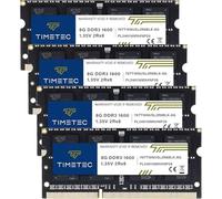 Timetec 32GB Kit(4x8GB) DDR3 1600MHz PC3-12800 sin búfer 1,35V/1,5V CL11 2Rx8 Dual Rang 204 Pines SODIMM Ordenador portátil PC PC Ordenador RAM módulo actualización
