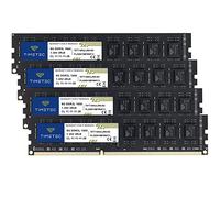 Timetec 32GB Kit(4x8GB) DDR3L / DDR3 1600 MHz (DDR3L-1600) PC3L-12800 / PC3-12800 sin ECC sin búfer 1.35V/1.5V CL11 2Rx8 Dual Rank 240 Pin UDIMM Memoria RAM para computadora