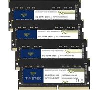 Timetec 32GB Kit(4x8GB) DDR4 2400 MHz (PC4-2400T) PC4-19200 SODIMM - Sin ECC, sin búfer, 260 Pines, 1,2V CL17, módulo de Memoria para portátiles, Mini PC y Ordenadores Todo en uno.