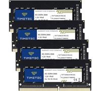 Timetec 32GB Kit (4x8GB) DDR4 2666 MHz (DDR4-2666) PC4-21300 (PC4-2666V) No ECC sin búfer 1.2V CL19 1Rx8 Rango único 260 Pines SODIMM Memoria RAM PC computadora portátil