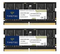 Timetec 64GB Kit(2x32GB) DDR5 4800MHz PC5-38400 sin búfer sin ECC 1.1V CL40 2Rx8 Doble Rango Módulo de Memoria RAM SODIMM